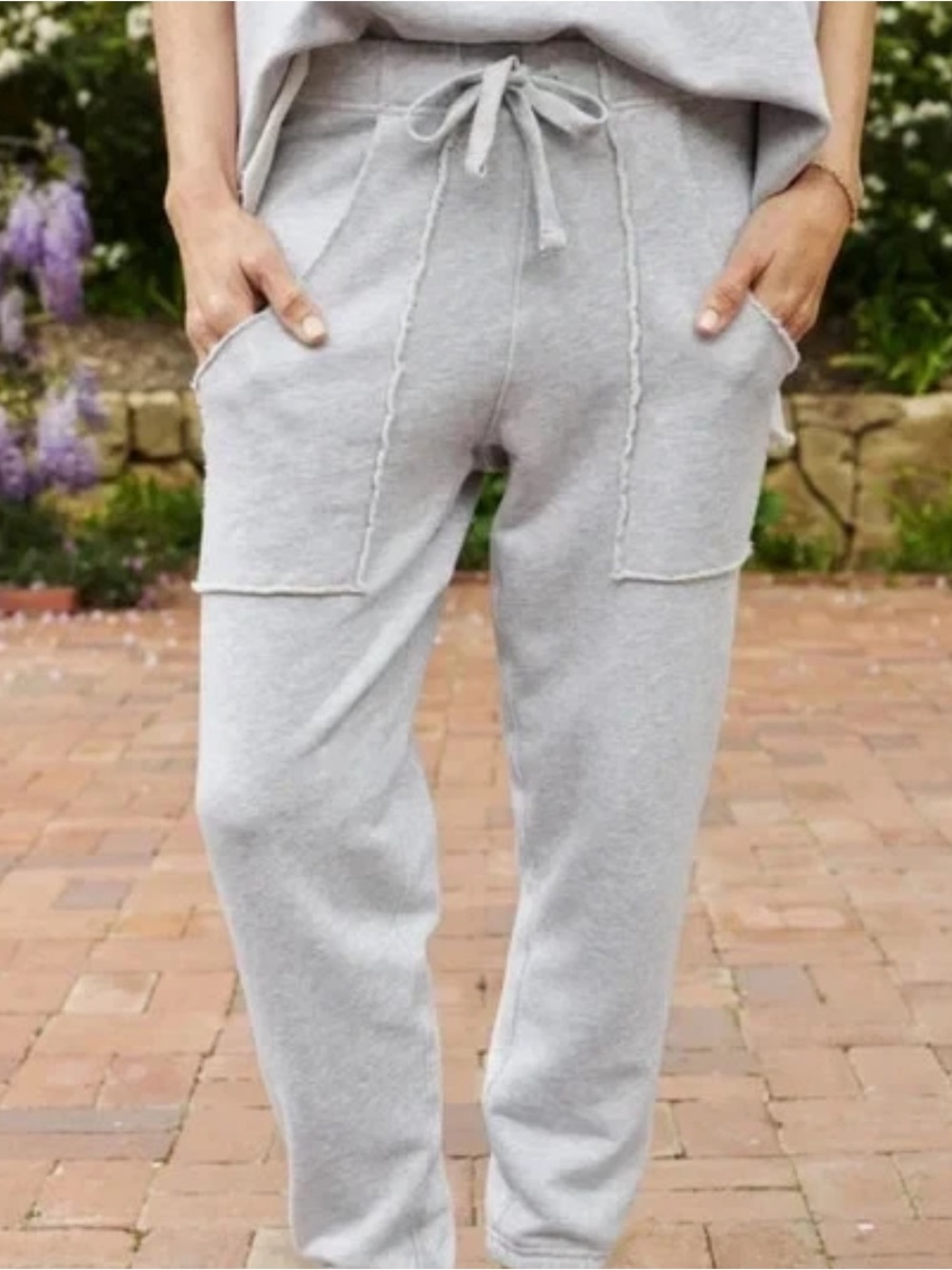 Frank & Eileen Eamon Joggers Women MGrey Triple Fleece Classic Clean Girl
